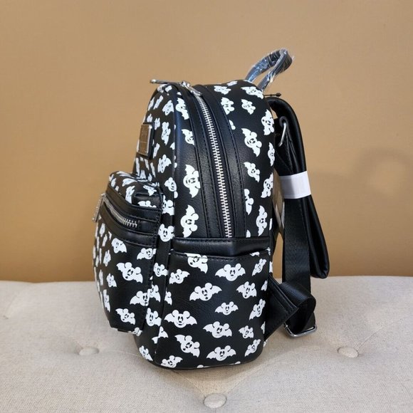 Loungefly Disney Totally Batty Mickey Mouse Bat AOP GITD Mini Backpack NEW main image 8